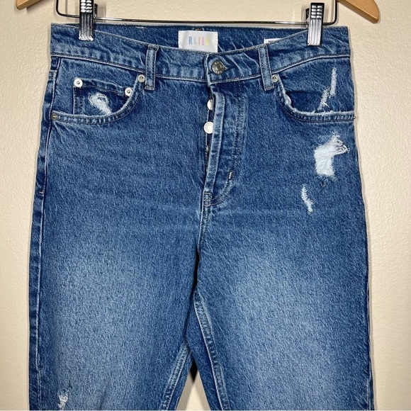 RAILS Womens Melrose Classic Slim Distressed Button Fly Jeans Size 26 - Picture 2 of 12